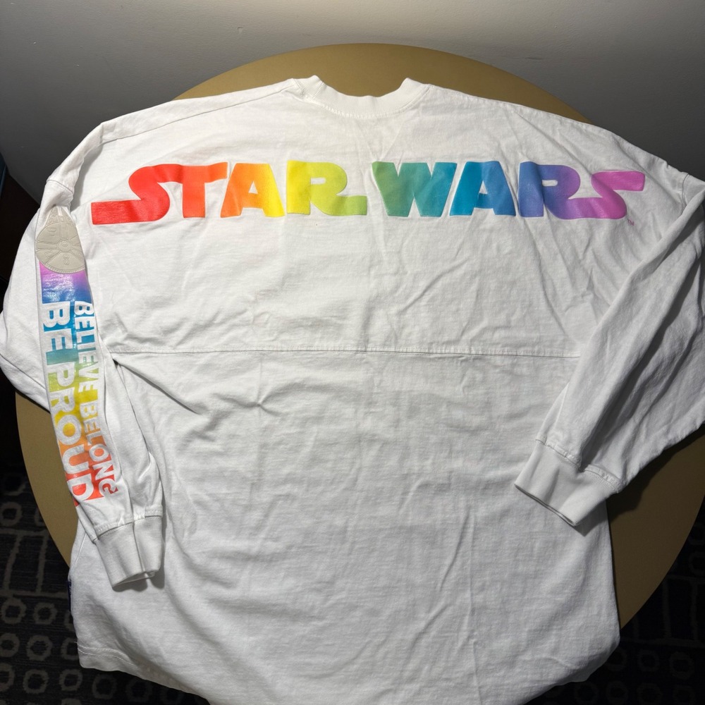 Disney Parks Star Wars Pride Spirit Jersey Rainbow 2022 Believe Belong Proud M